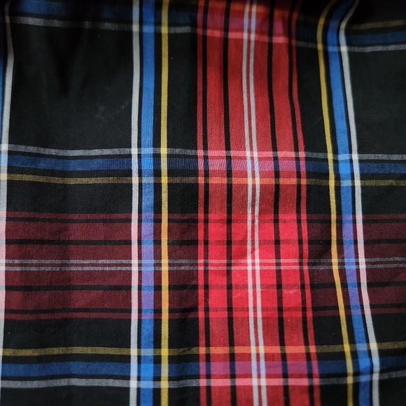 Draper James Plaid Long Sleeve Dress in Red and Blue - Picture 8 of 8